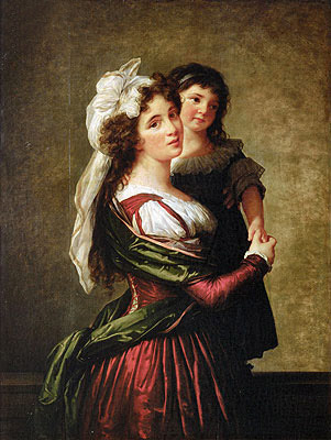 Madame Rousseau and her Daughter, 1789 | Elisabeth-Louise Vigee Le Brun | Painting Reproduction