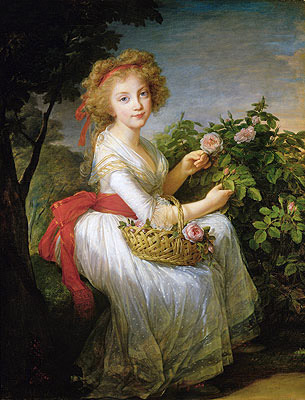 Portrait of Marie-Christine of Bourbon-Naples, c.1790 | Elisabeth-Louise Vigee Le Brun | Painting Reproduction