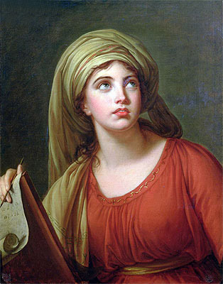 Portrait of Emma Hart, later Lady Hamilton, as a Sibyl, c.1792 | Elisabeth-Louise Vigee Le Brun | Painting Reproduction