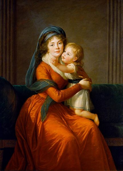 Portrait of Princess Alexandra Golitsyna and Her Son Piotr, 1794 | Elisabeth-Louise Vigee Le Brun | Painting Reproduction