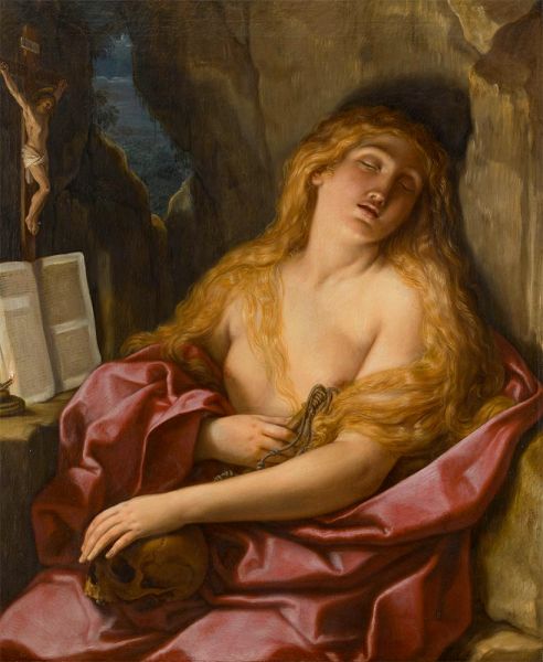Büßende Magdalena, 1663 | Elisabetta Sirani | Gemälde Reproduktion