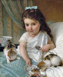The Morning Meal, 1880 by Emile Munier | Painting Reproduction