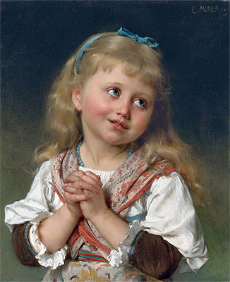 The Prayer, 1881 | Emile Munier | Painting Reproduction