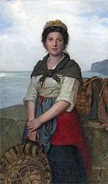The Fishergirl, Undated von Eugene-Marie Salanson | Gemälde-Reproduktion