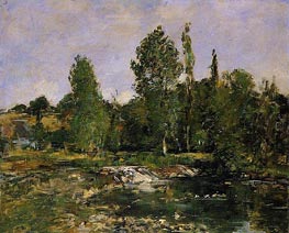 Saint-Cenery, a Pond, c.1890/92 by Eugene Boudin | Painting Reproduction