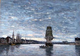 View of the Basin at Trouville | Eugene Boudin | Painting Reproduction