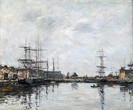 Fecamp, the Basin, 1894 by Eugene Boudin | Painting Reproduction