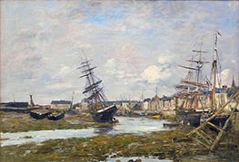 The Port of Trouville, 1882 by Eugene Boudin | Painting Reproduction