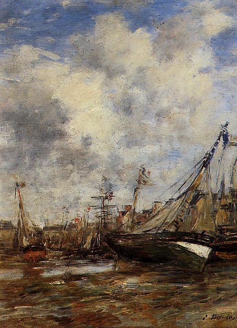 Trouville, Low Tide, n.d. by Eugene Boudin | Painting Reproduction