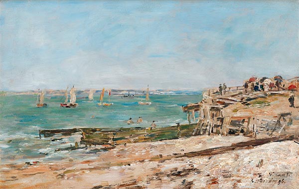 Villerville, the Shore, 1896 by Eugene Boudin | Painting Reproduction