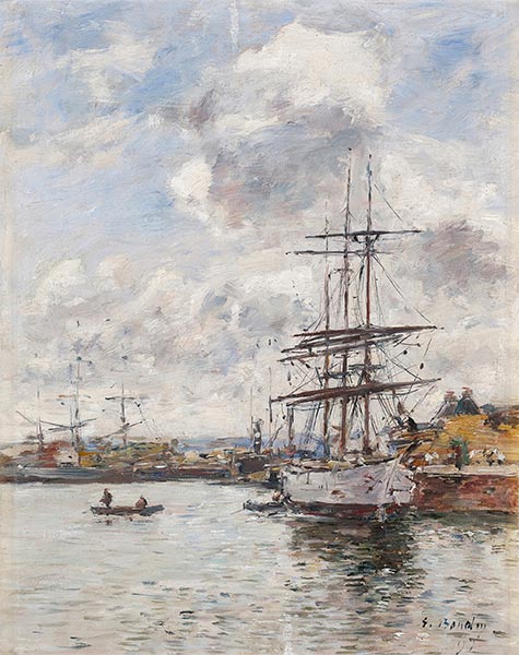 Deauville, the Basin, 1897 | Eugene Boudin | Painting Reproduction