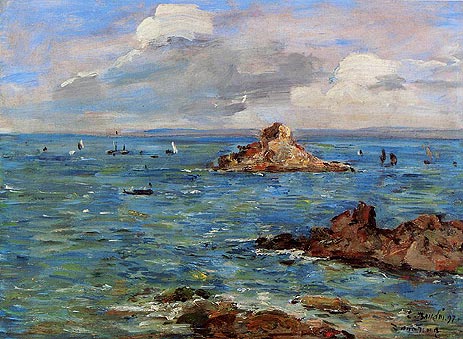 The Sea at Douarnenez, 1897 | Eugene Boudin | Painting Reproduction