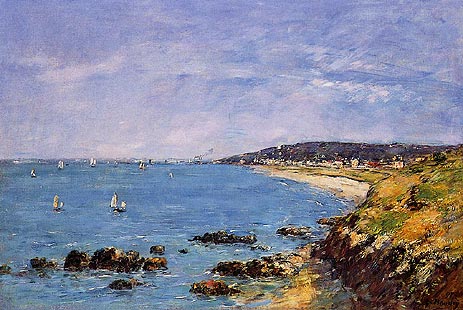 Trouville, View from the Heights, 1897 by Eugene Boudin | Painting Reproduction