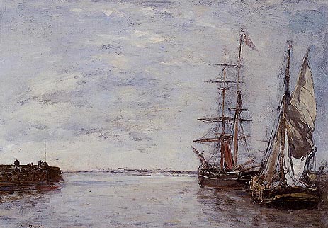 The Port at Deauville, undated | Eugene Boudin | Gemälde Reproduktion