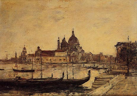 Venise - Le Mole et la Salute, 1895 | Eugene Boudin | Gemälde Reproduktion