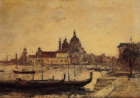 Venise - Le Mole et la Salute | Eugene Boudin | Painting Reproduction