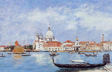 Venice, Vue from the Grand Canal, 1895 | Eugene Boudin | Painting Reproduction