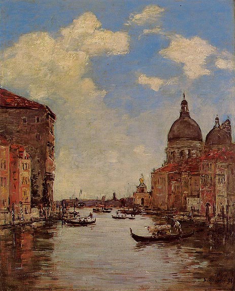 Venedig, der Kanal de la Gandara, 1895 von Eugene Boudin | Gemälde-Reproduktion