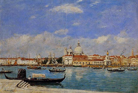 Blick auf Venedig, 1895 von Eugene Boudin | Gemälde-Reproduktion