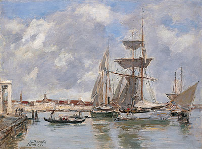 Venedig, Canal Grande, 1895 von Eugene Boudin | Gemälde-Reproduktion