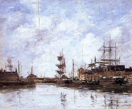 Fecamp, the Inner Harbor, 1894 | Eugene Boudin | Painting Reproduction