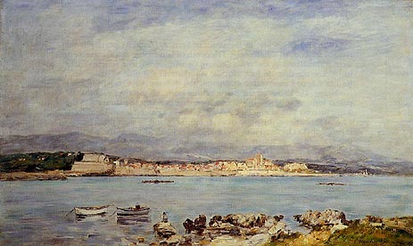 Antibes, Vue pris de la salis | Eugene Boudin | Painting Reproduction