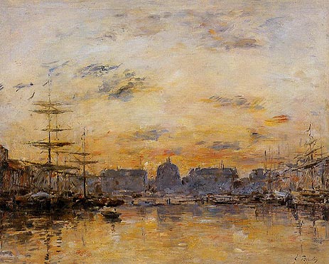 Das Handelsbecken, Le Havre | Eugene Boudin | Gemälde Reproduktion