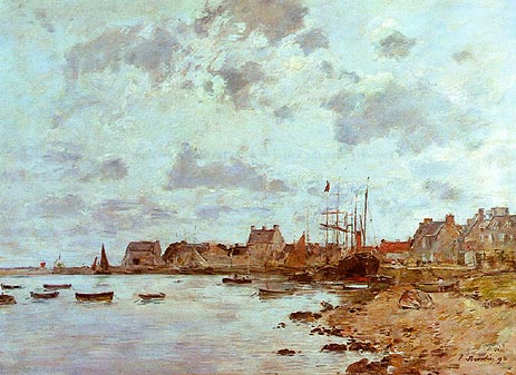 The Port at Saint-Vaast-la-Hougue, 1892 | Eugene Boudin | Painting Reproduction