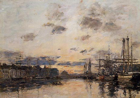 Fecamp, the Basin | Eugene Boudin | Painting Reproduction