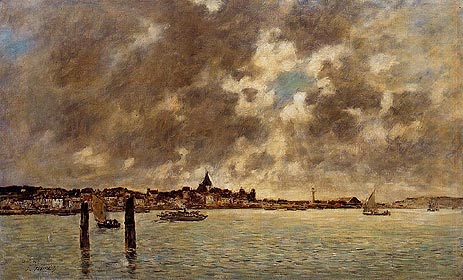 Die Seine bei Quillebeuf | Eugene Boudin | Gemälde Reproduktion