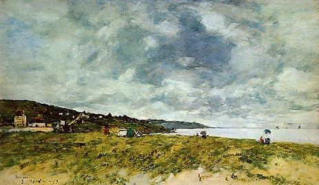 The Shore at Tourgeville, 1893 | Eugene Boudin | Gemälde Reproduktion