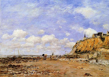The Shore at Villerville, 1893 | Eugene Boudin | Gemälde Reproduktion