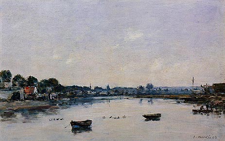 The Banks of the Touques, 1893 | Eugene Boudin | Painting Reproduction
