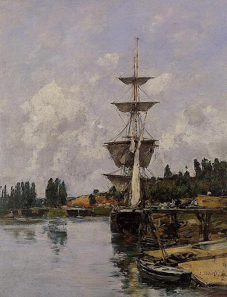 The Canal at Saint-Valery-sur-Somme, 1891 | Eugene Boudin | Gemälde Reproduktion