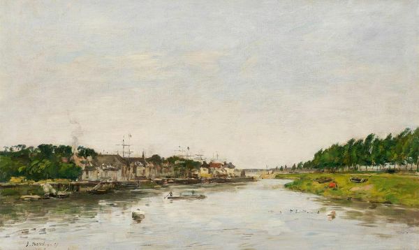 Entrance to the Port of Saint-Valery-sur-Somme | Eugene Boudin | Painting Reproduction