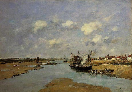 Etaples, La Canache, Ebbe | Eugene Boudin | Gemälde Reproduktion