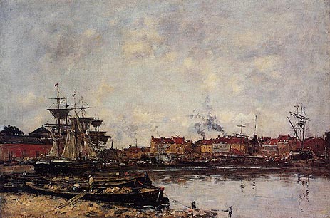 Dunkirk, The Inner Port, 1889 | Eugene Boudin | Painting Reproduction
