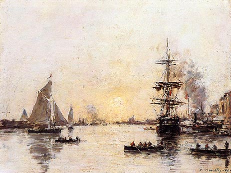 Le Haver, the Outer Port | Eugene Boudin | Painting Reproduction
