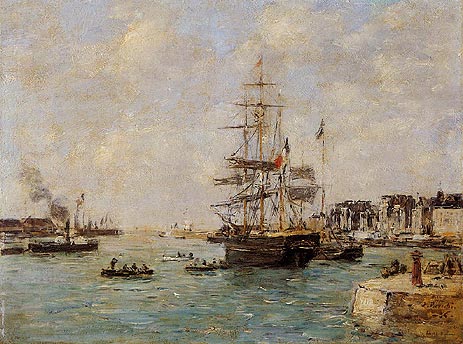 Le Havre, the Outer Port, 1886 | Eugene Boudin | Painting Reproduction