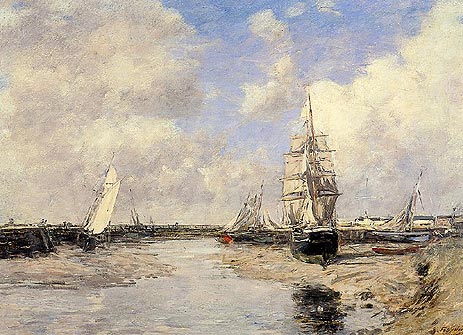 Estuary at Trouville, 1880 | Eugene Boudin | Painting Reproduction