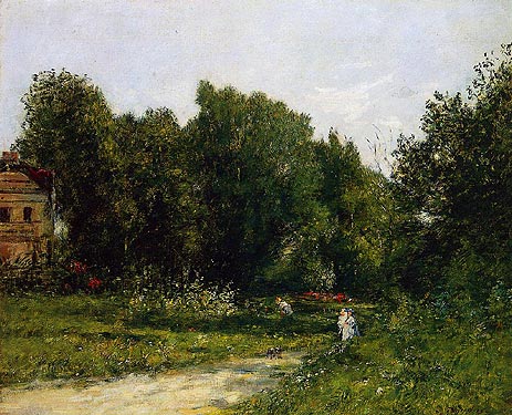 Le Parc Cordieres a Trouville, c.1873 | Eugene Boudin | Gemälde Reproduktion