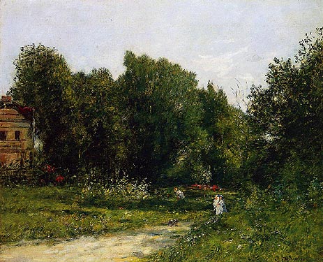 Der Parc Cordieres in Trouville, c.1873 von Eugene Boudin | Gemälde-Reproduktion