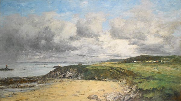 The Coast of Portrieux, 1874 | Eugene Boudin | Painting Reproduction