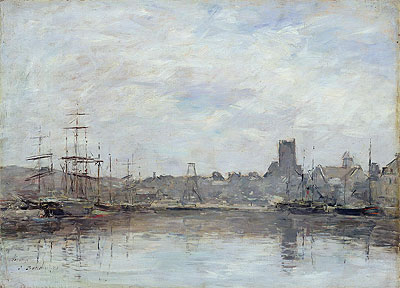 September Morning: Port of Fecamp, 1880 | Eugene Boudin | Gemälde Reproduktion