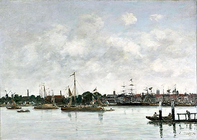 The Meuse at Dordrecht, 1874 | Eugene Boudin | Painting Reproduction