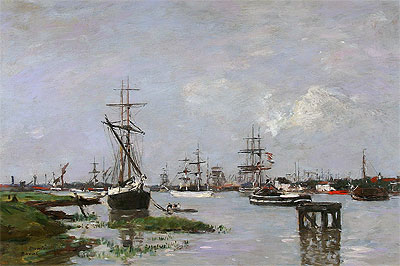 The Port at Anvers, c.1871/74 | Eugene Boudin | Painting Reproduction