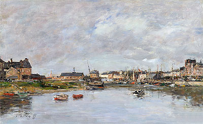 The Harbour at Trouville, 1880 | Eugene Boudin | Gemälde Reproduktion