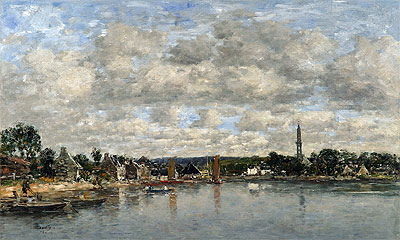 Hopital-Camfrout, Le Bourg, 1872 | Eugene Boudin | Painting Reproduction