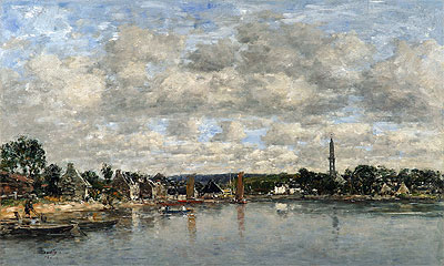Hopital-Camfrout, das Dorf | Eugene Boudin | Gemälde Reproduktion