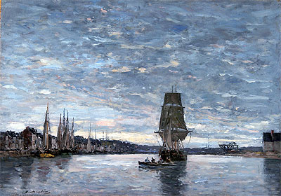Ansicht des Beckens in Trouville | Eugene Boudin | Gemälde Reproduktion